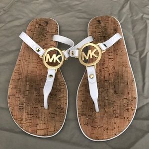 Michael Kors cork sandals - white!
